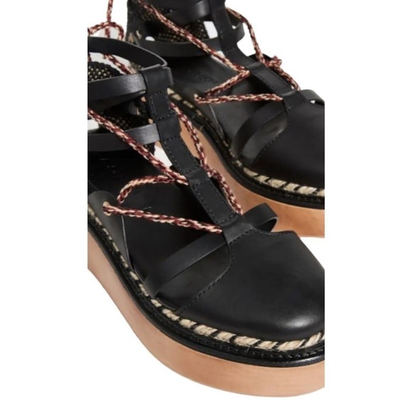 Ulla Johnson Salinas Twisted Rope Leather Flatform Platform NWOT $490 - Picture 5 of 14